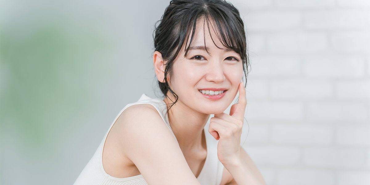 笑顔の女性